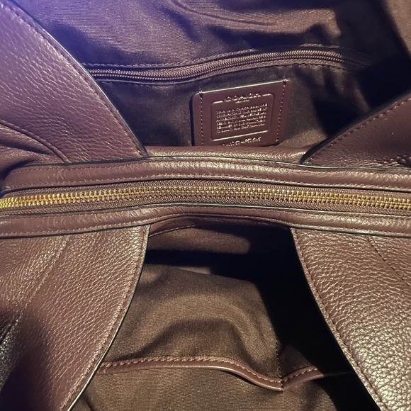 Coach pebble leather signature Lexi chain shoulder bag - oxblood - Picture 4 of 9